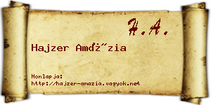 Hajzer Amázia névjegykártya